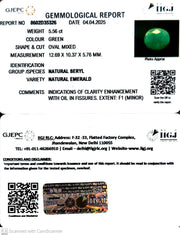 5.56/CT Natural Panna Stone with Govt. Lab Certificate